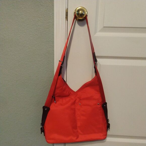 Baggallini Women's Orange Criss Cross Crossbody Shoulder Bag Multiple Pockets - Picture 3 of 15